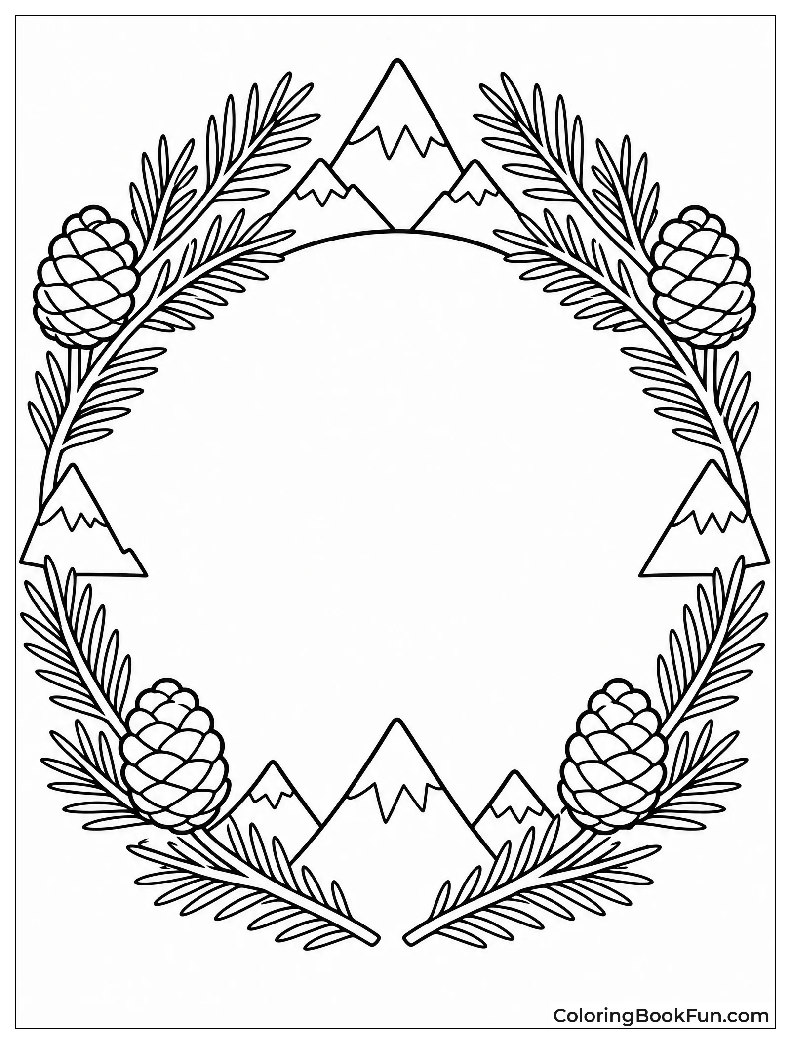 Wreath Border of Pine