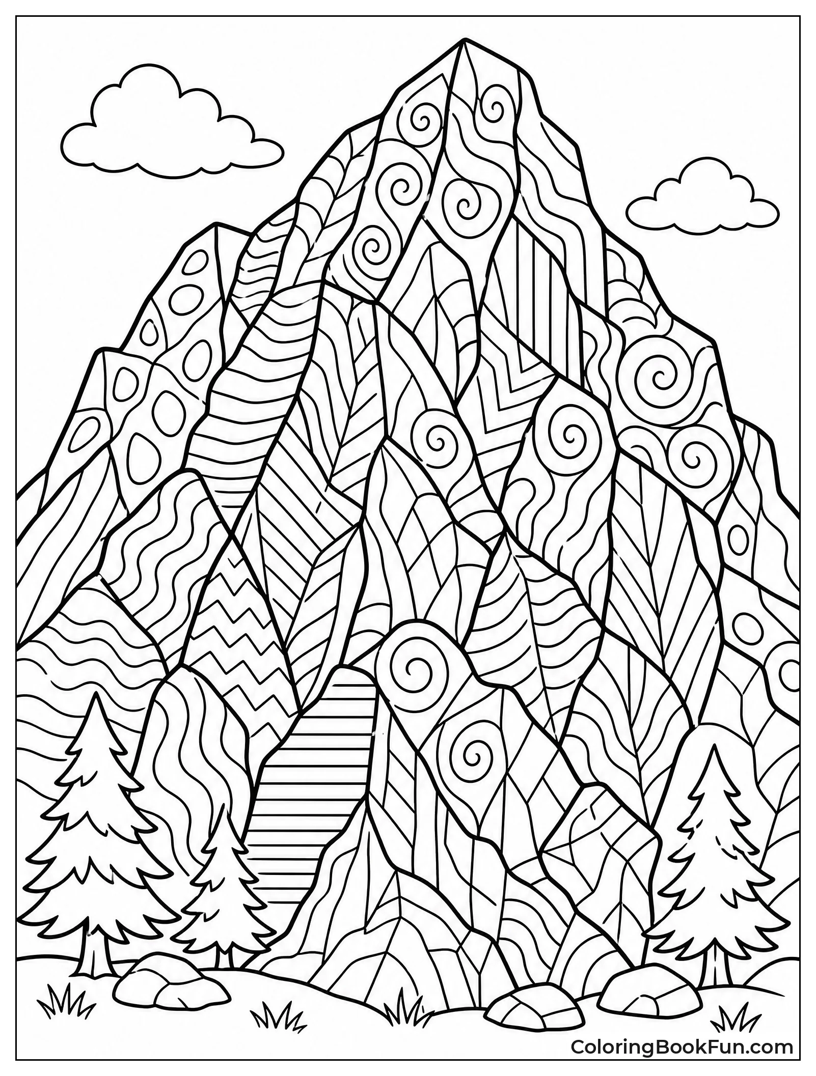 Zentangle Patterns on Rock