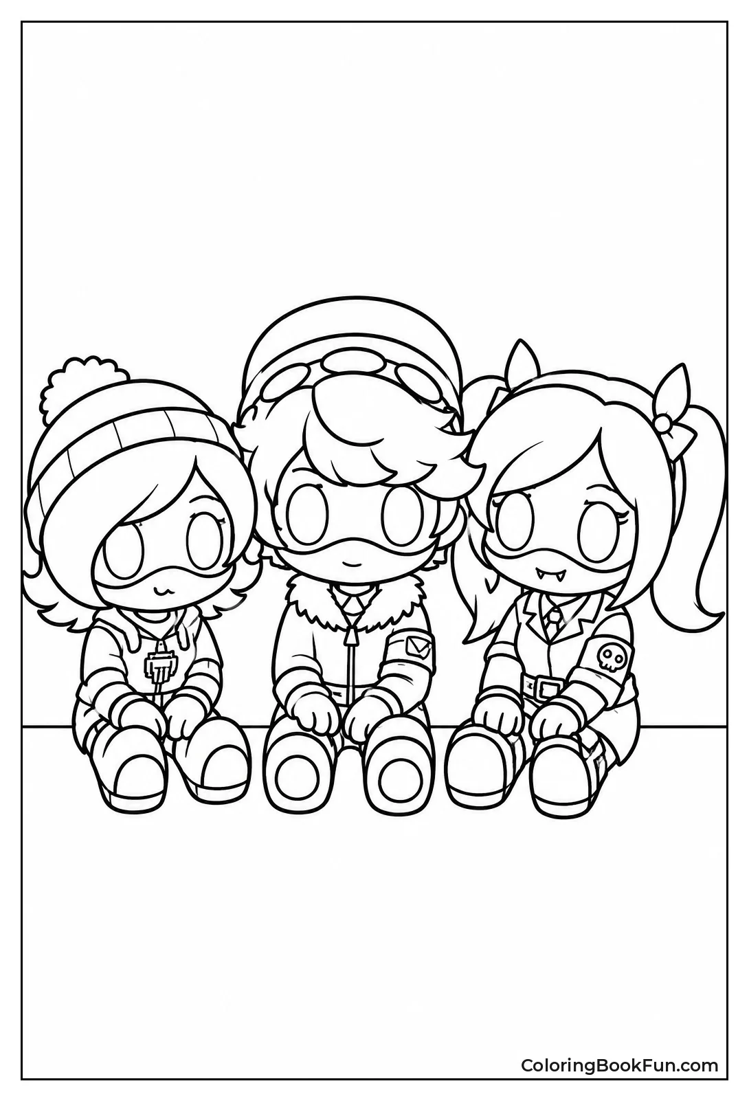 Cute Chibi Drones Sit Together