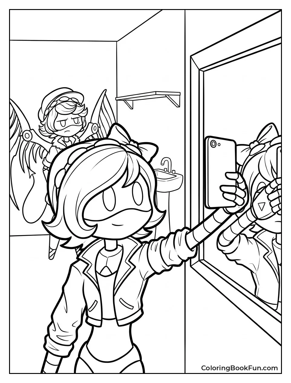 Lizzy Takes Selfie with V