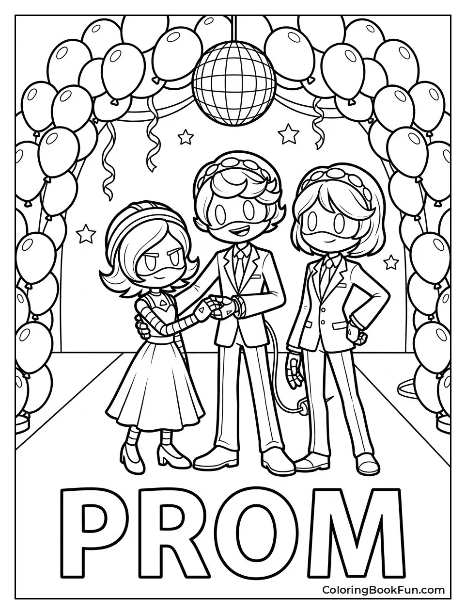 Trio Dances in Prom Outfits