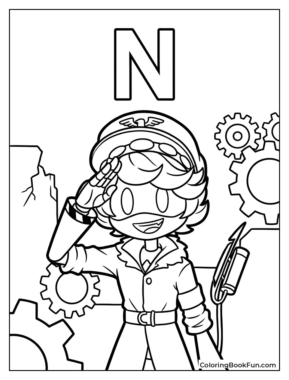 N Gives a Cheerful Salute