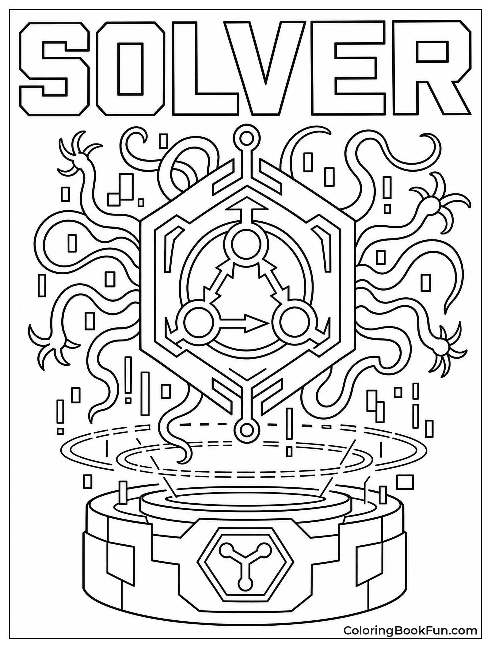 Glowing Absolute Solver Symbol Close Up