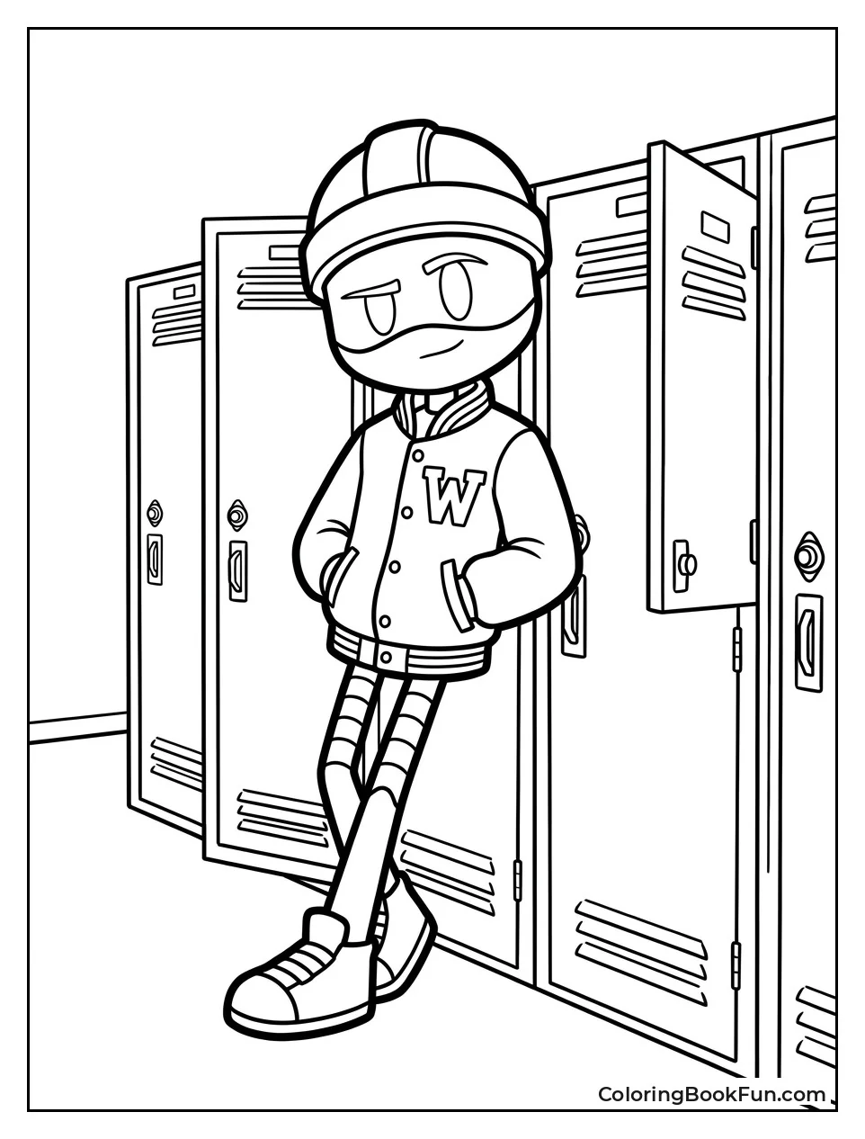 Thad Leans Against Locker Coolly