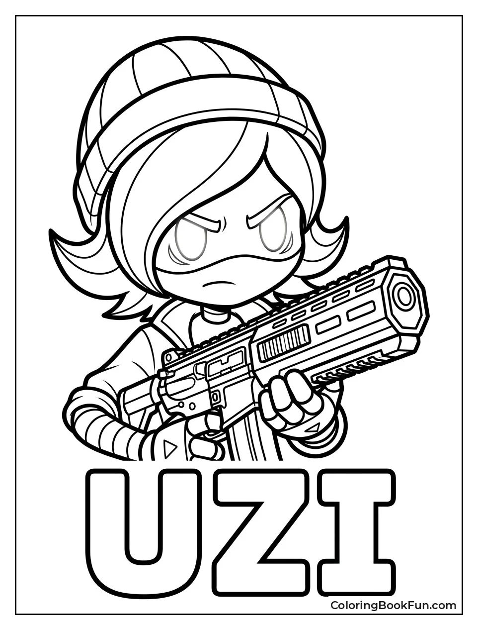 Uzi Holds Railgun with Determination