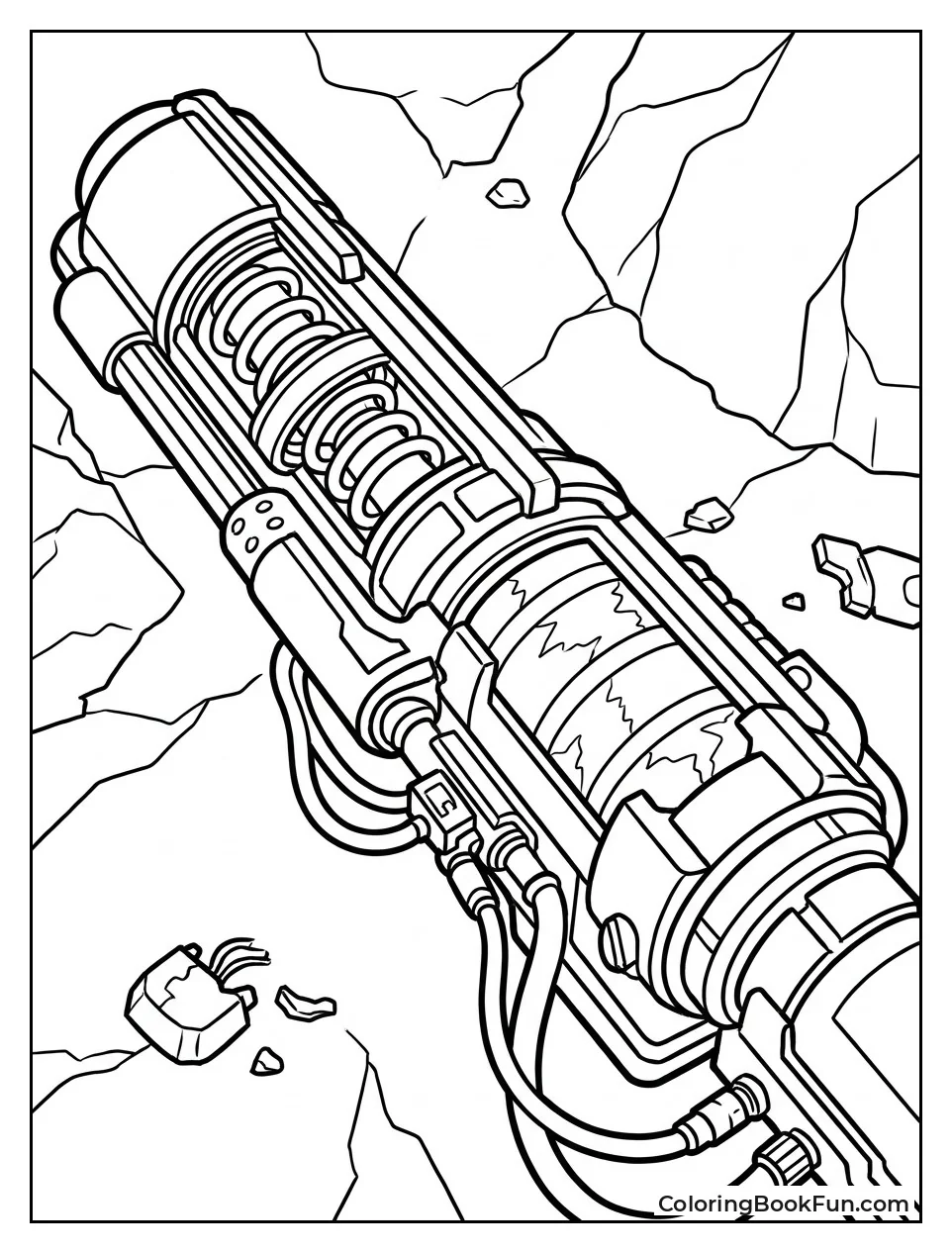 Detailed Railgun with Energy Glow