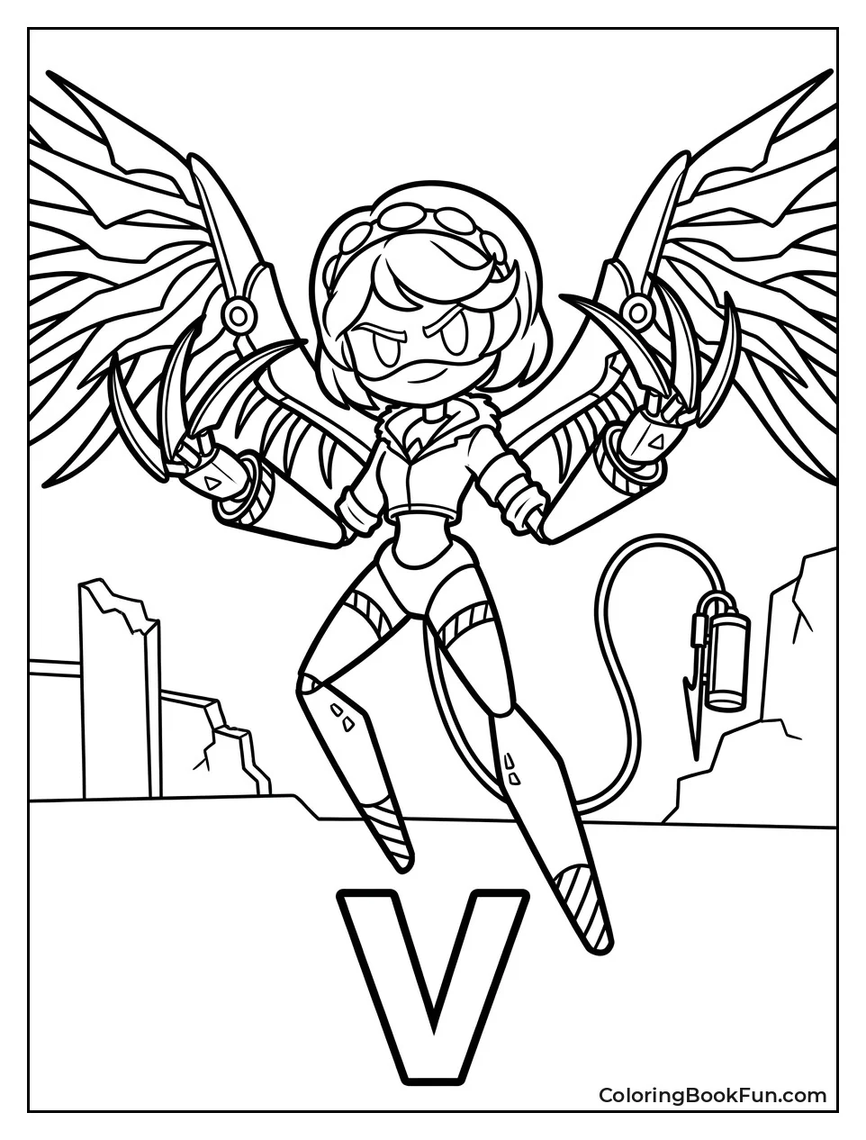 V Shows Sharp Claws and Wings