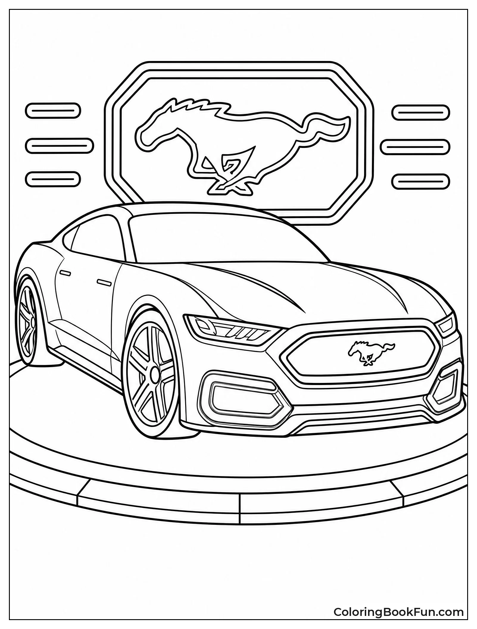 Neon Lights Glow on Concept Mustang