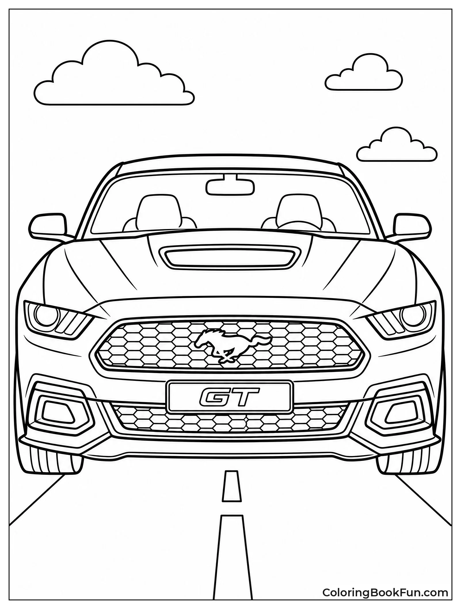 Mustang Gt Faces Forward with Power