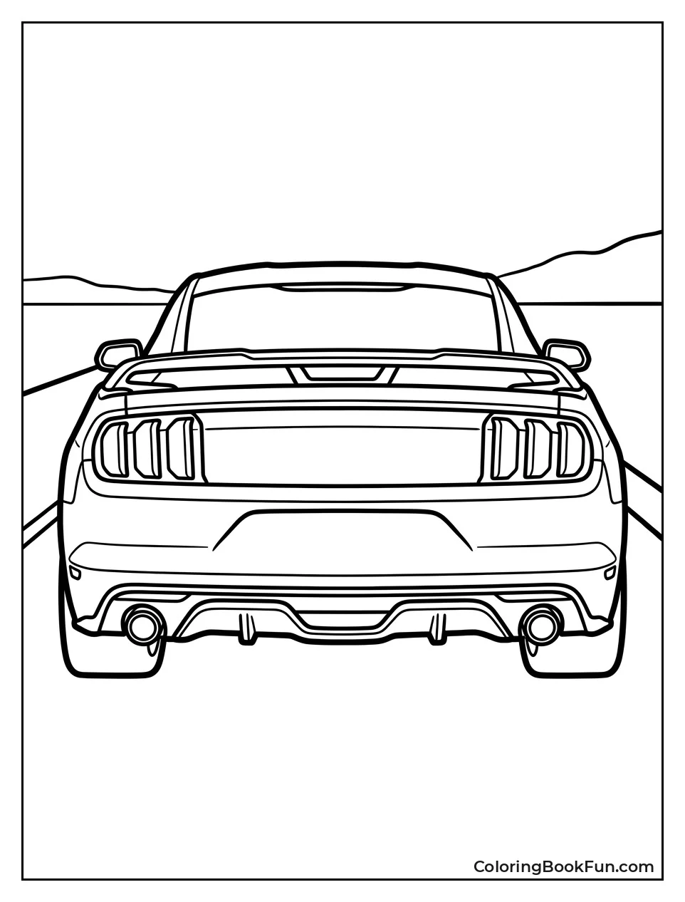 Three Bar Taillights Glow on Rear