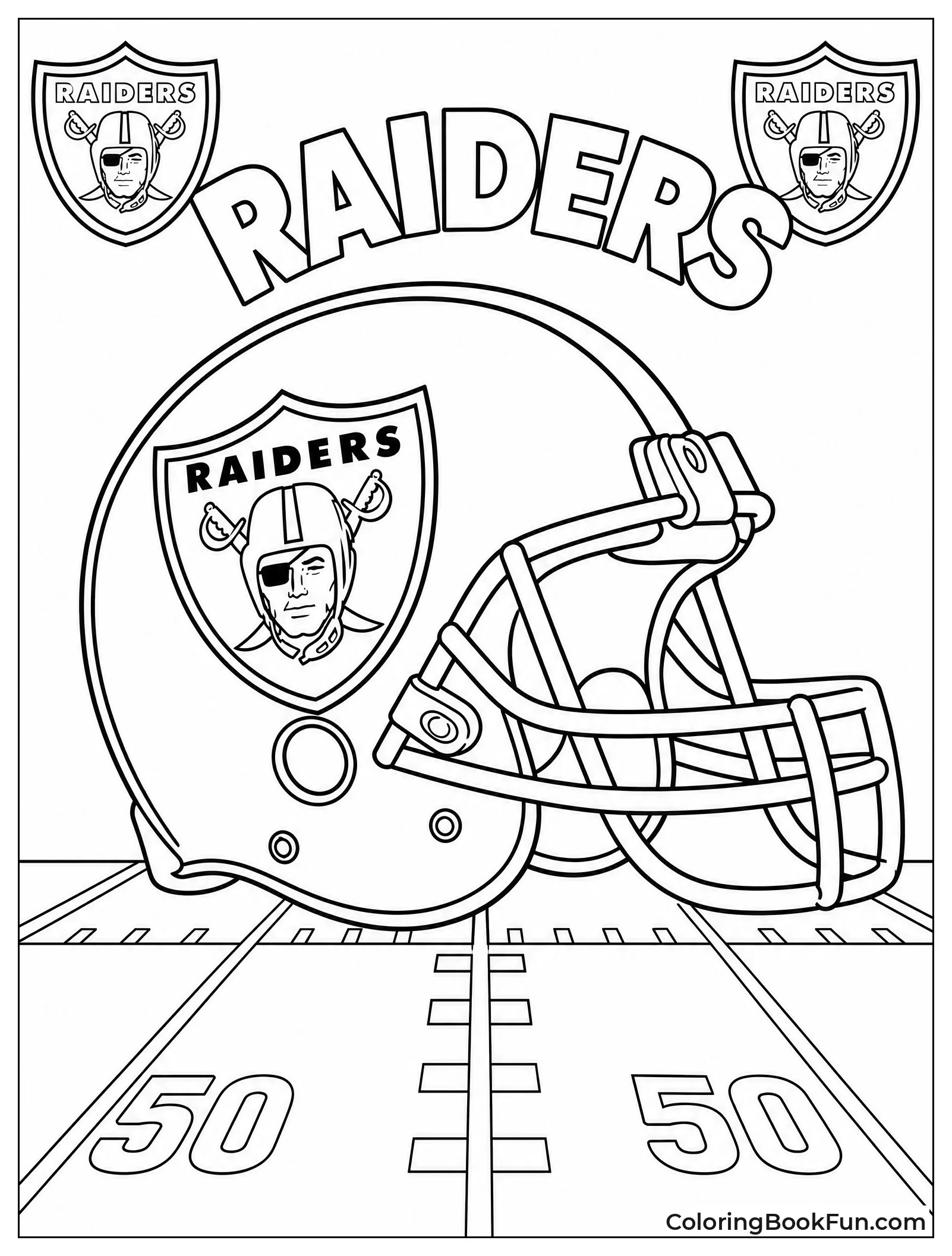 Raiders Helmet with Team Branding