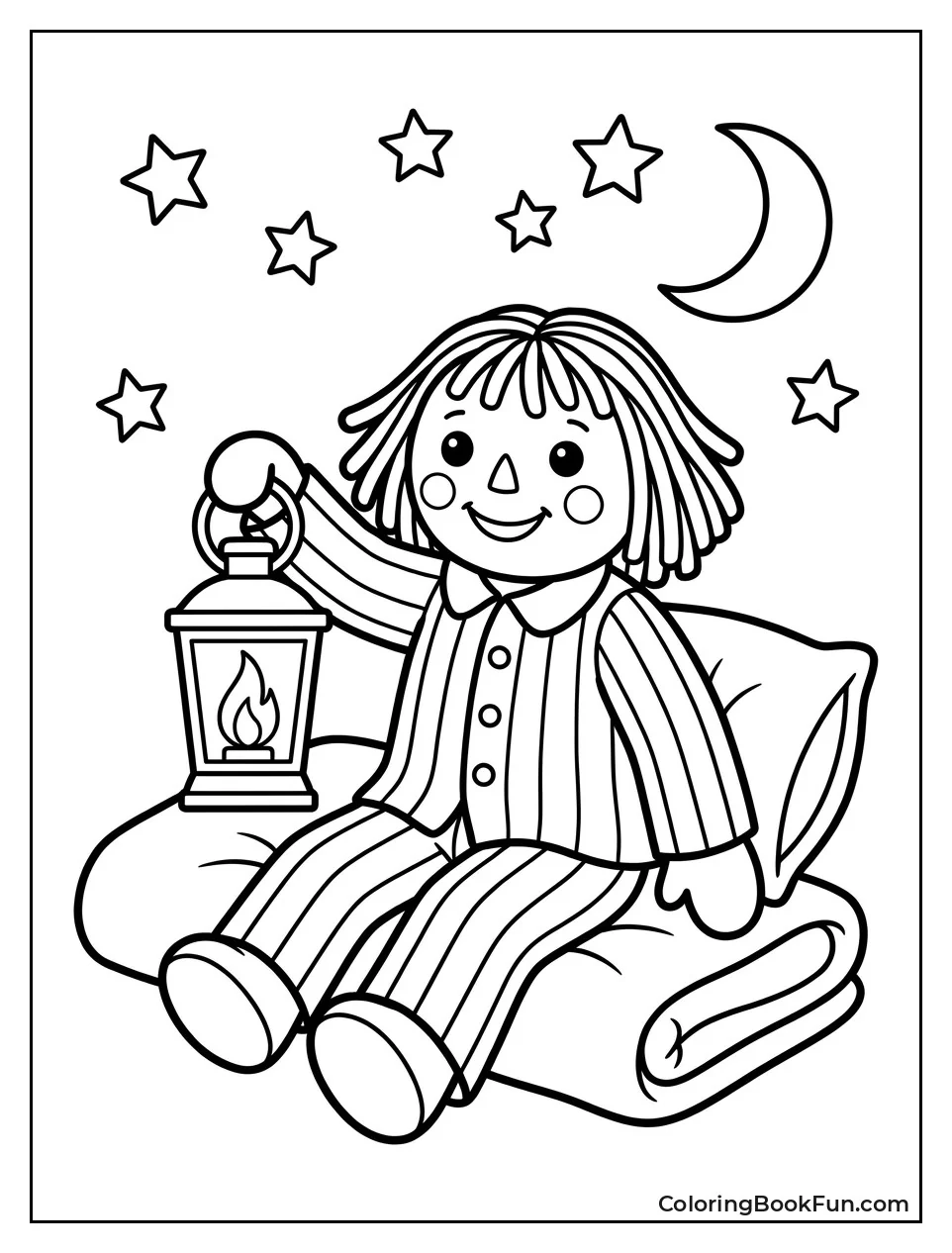 Doll Under Starry Night Sky