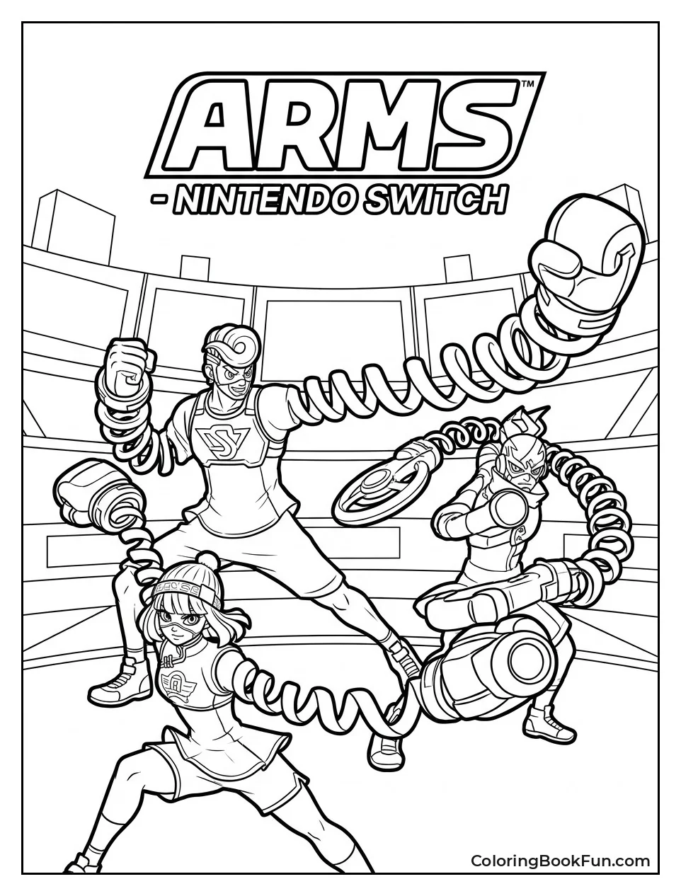 Fighters Punching with Spring Arms