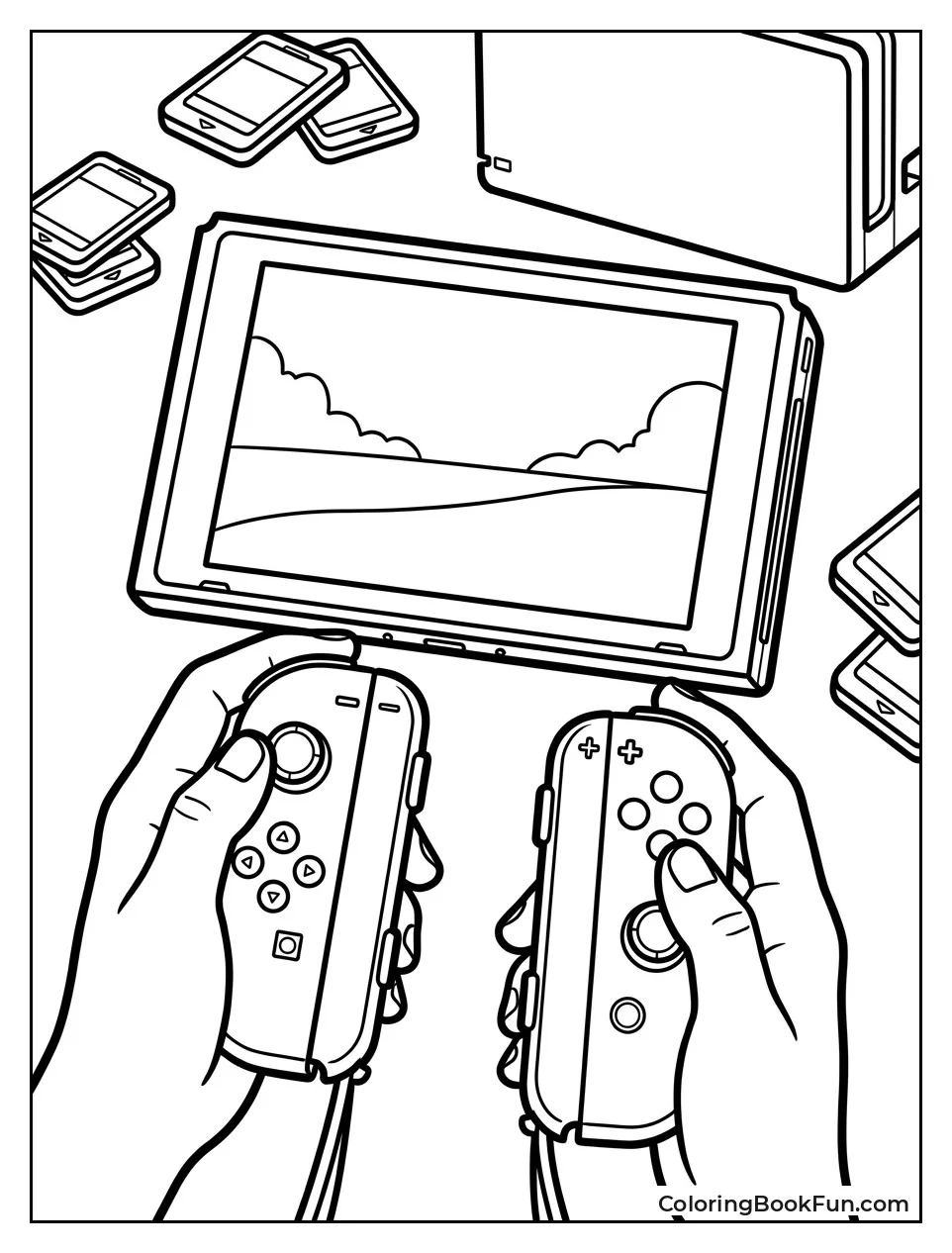 Joy Cons Held in Hands