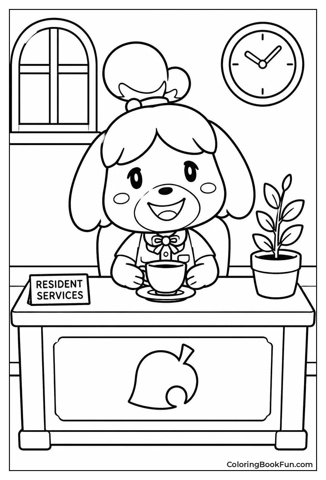 Isabelle at Her Desk