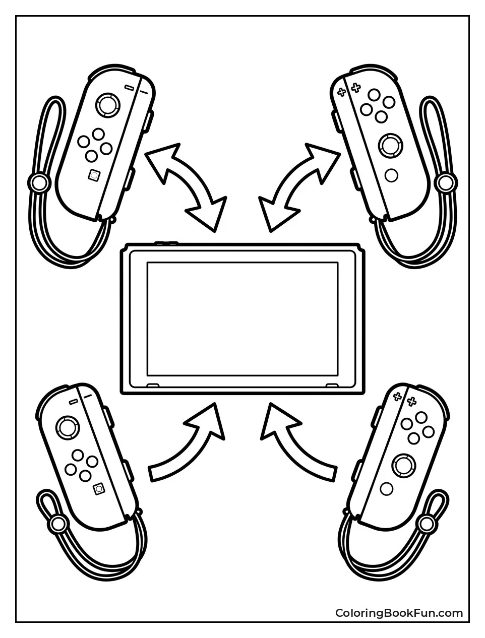 Four Joy Cons Around Switch