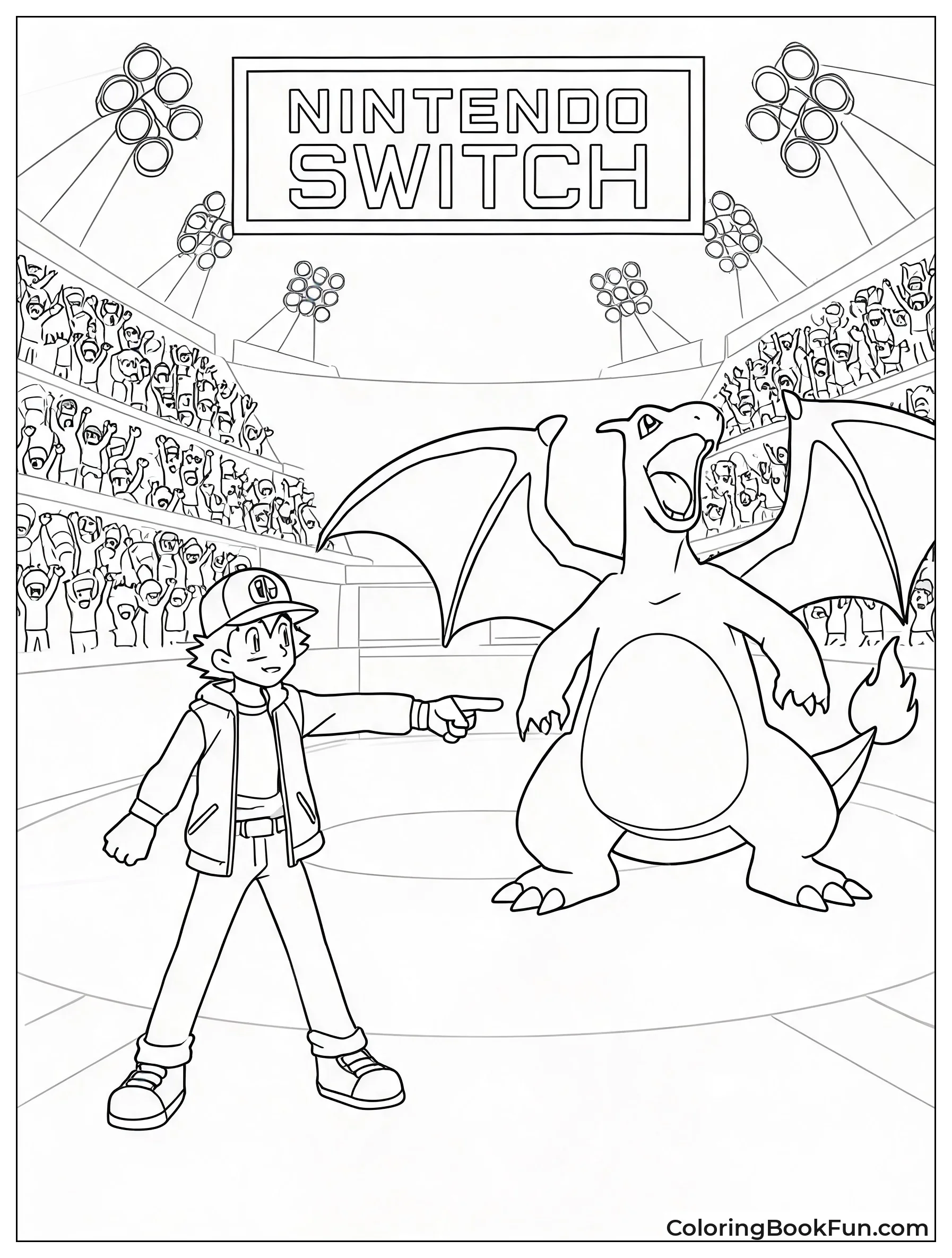 Trainer Battling with Charizard