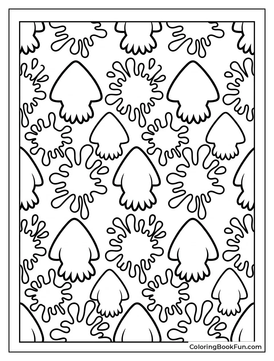 Splatoon Squid Pattern Design