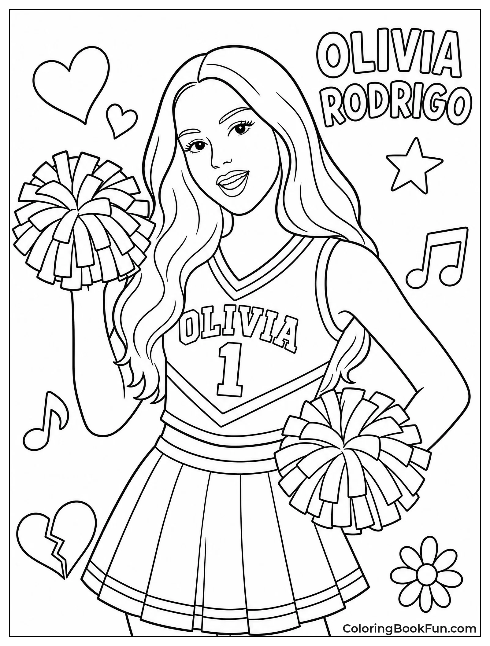 Olivia Does Cheerleader Routine with Pom Poms