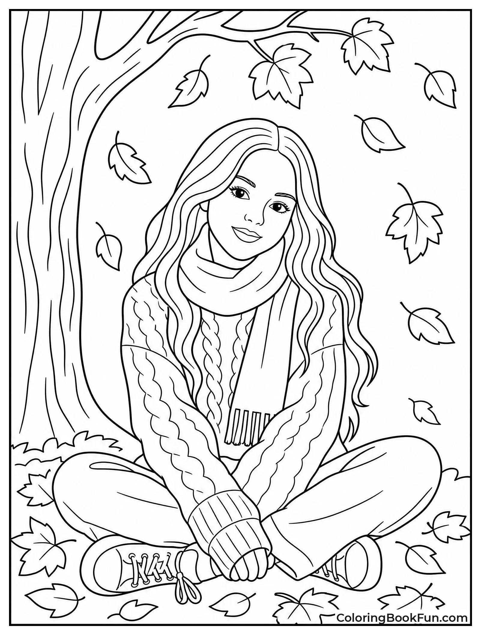 Olivia Wears Cozy Sweater in Fall