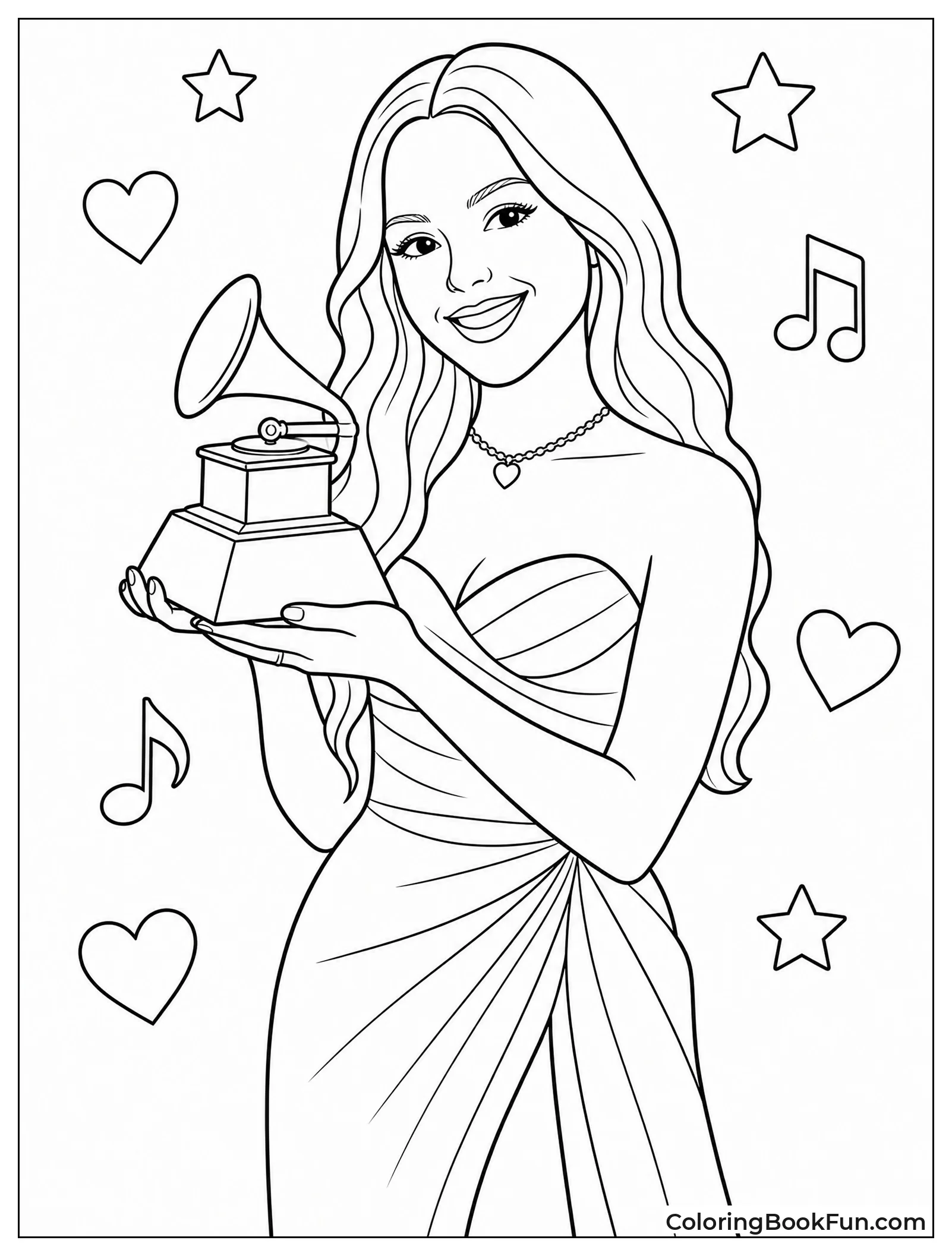 Olivia Wins Grammy Award in Gown