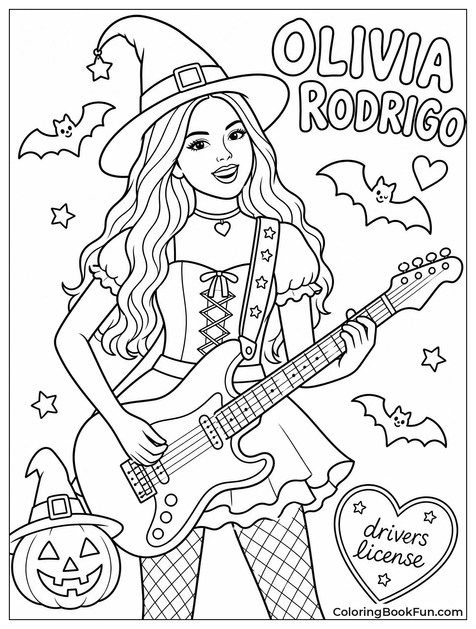 Olivia Dressed as Rockstar Witch
