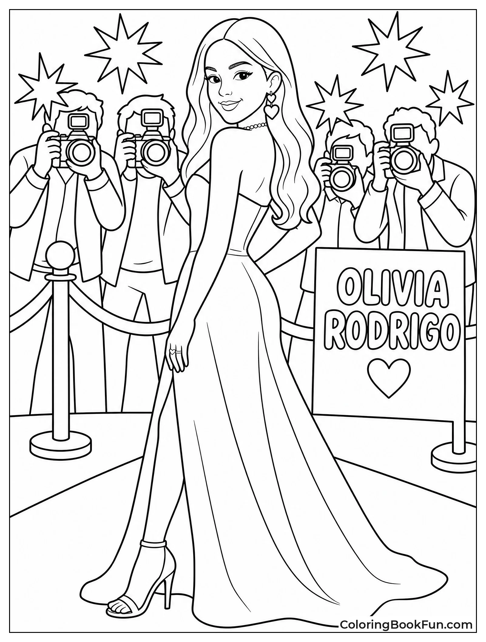 Olivia Poses on Red Carpet