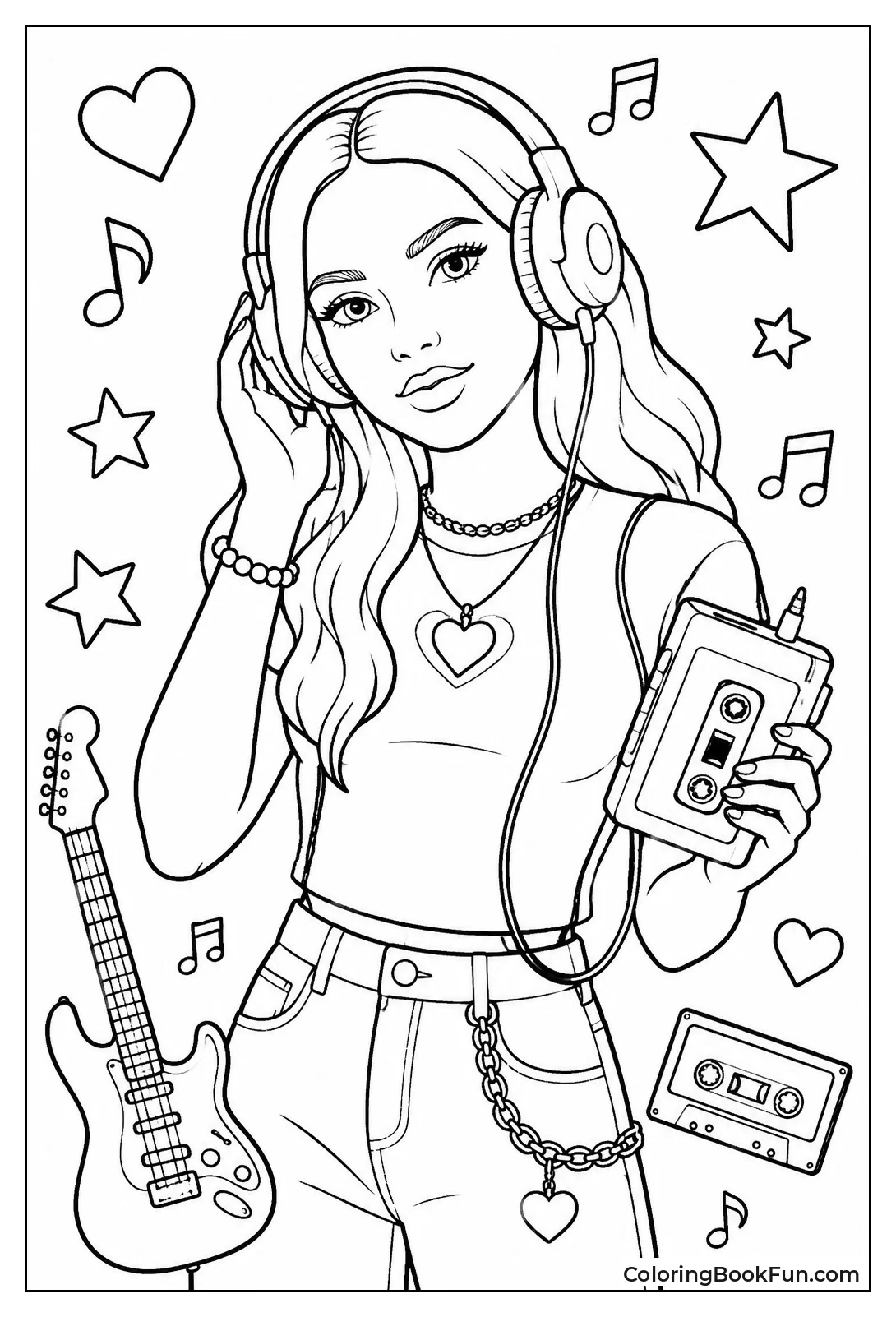 Olivia Listens with Retro Cassette Player