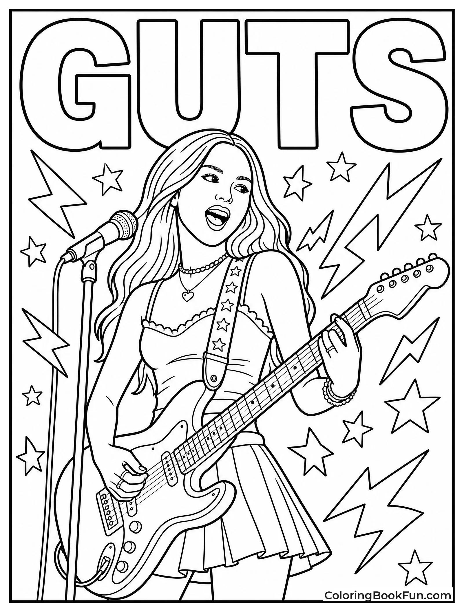 Olivia Rocks Out with Electric Guitar