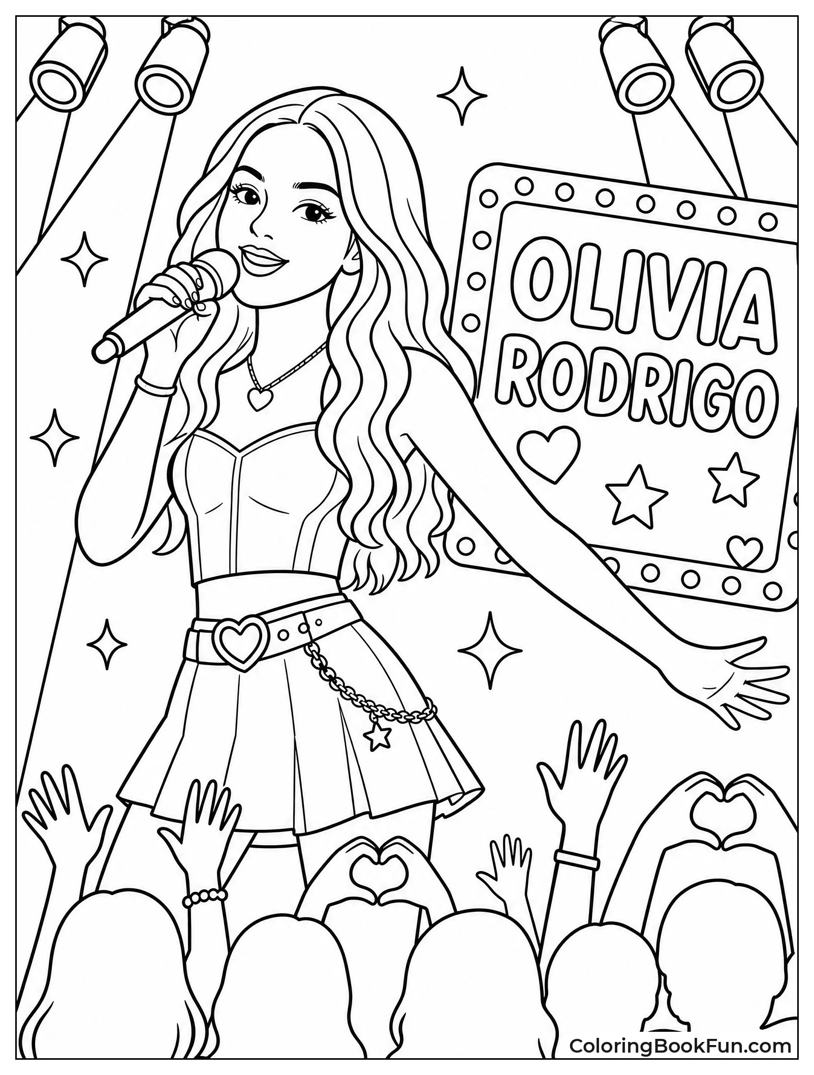 Olivia Sings on Stage with Lights