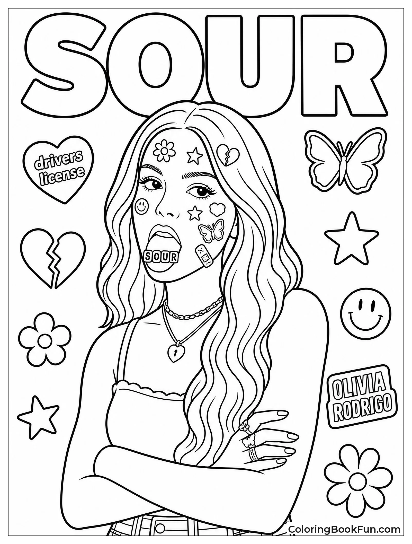 Stylized Sour Album Cover Art