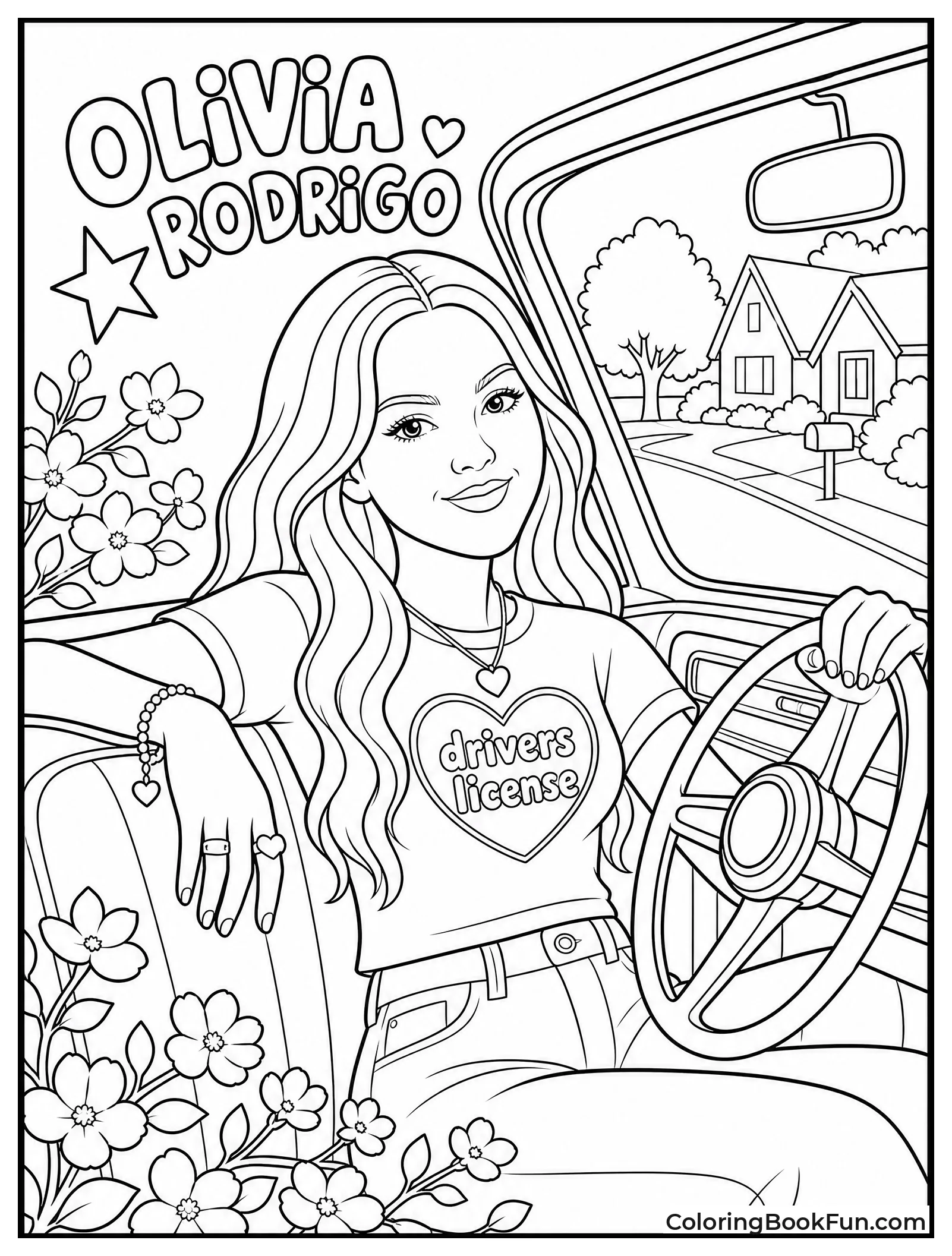 Olivia Rides in Tour Bus