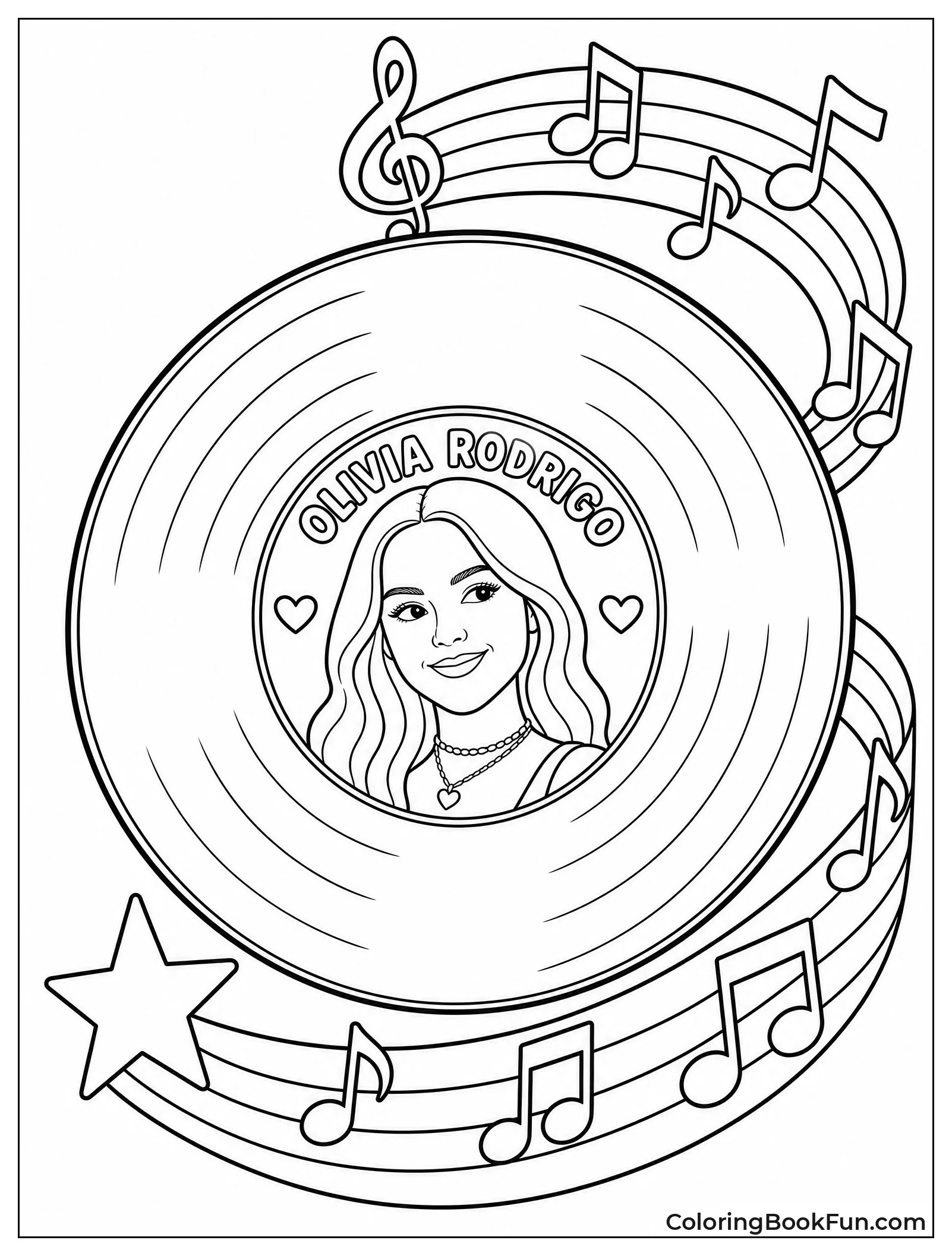 Vinyl Record with Olivia Face