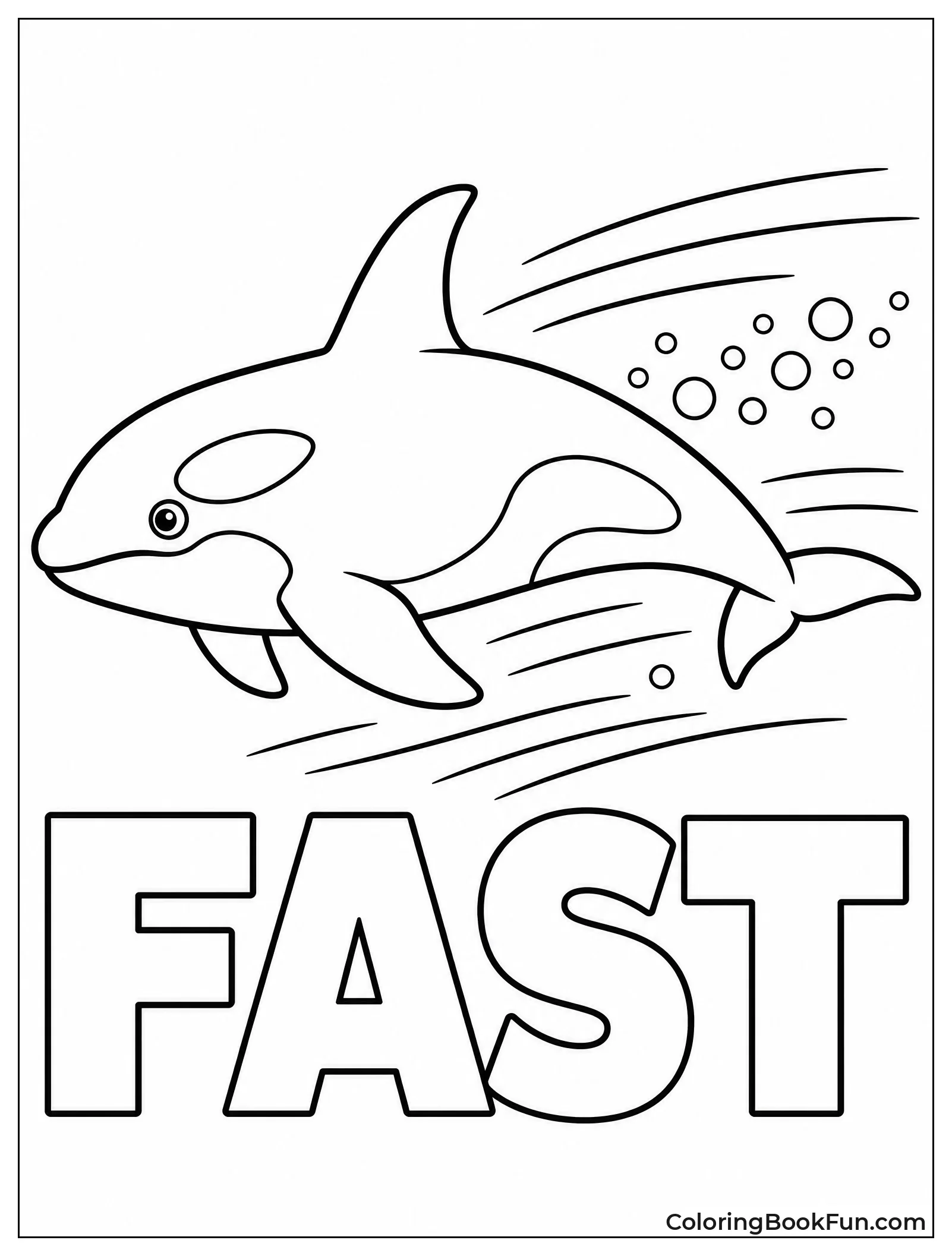 Fast Orca Racing Through Water
