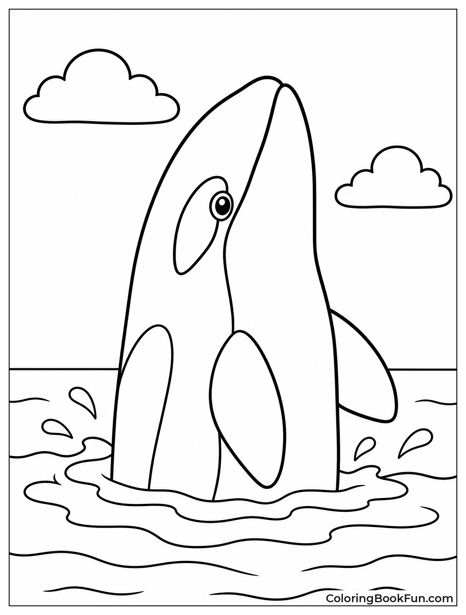 Orca Spyhopping to Look Around