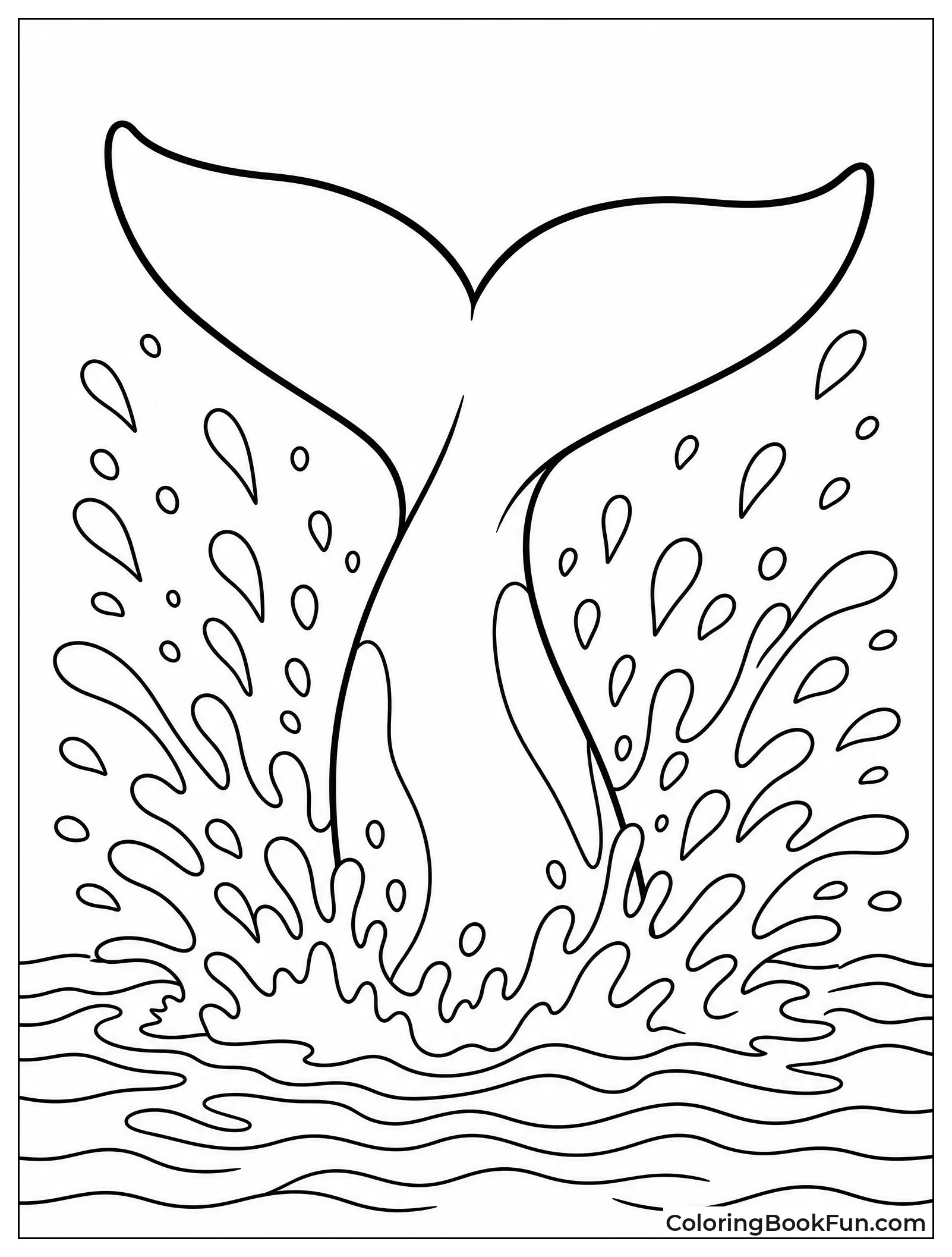 Orca Tail Slapping the Water