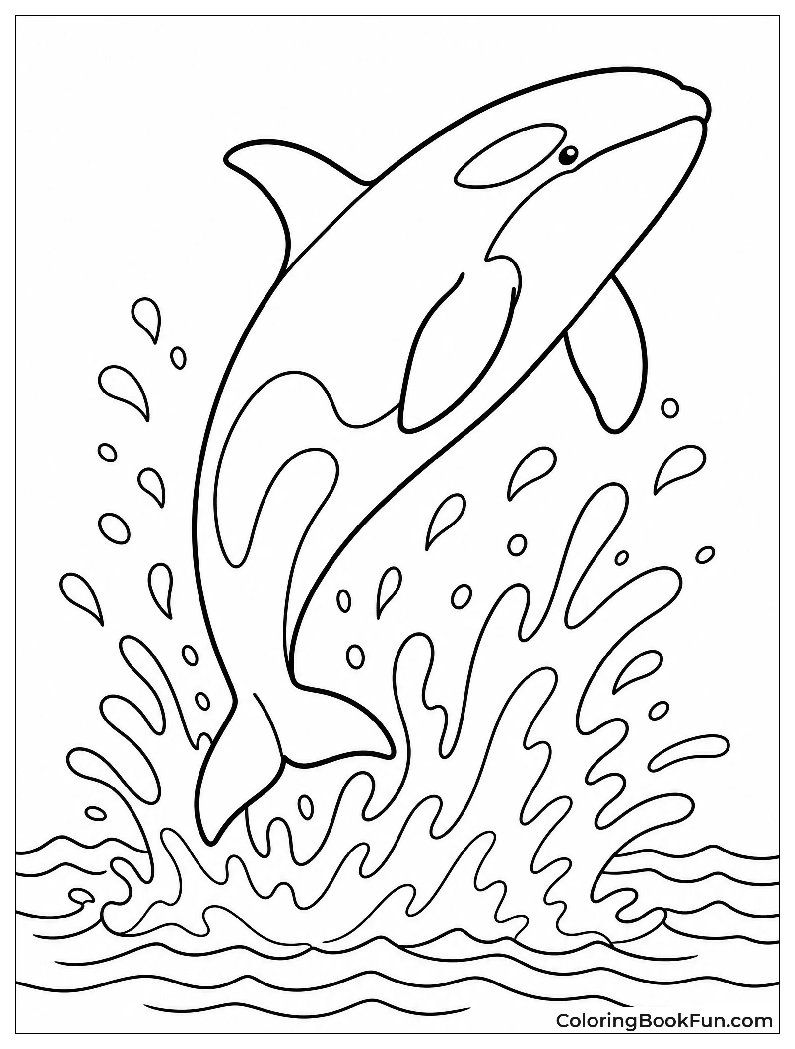 Powerful Orca Leaping from Ocean