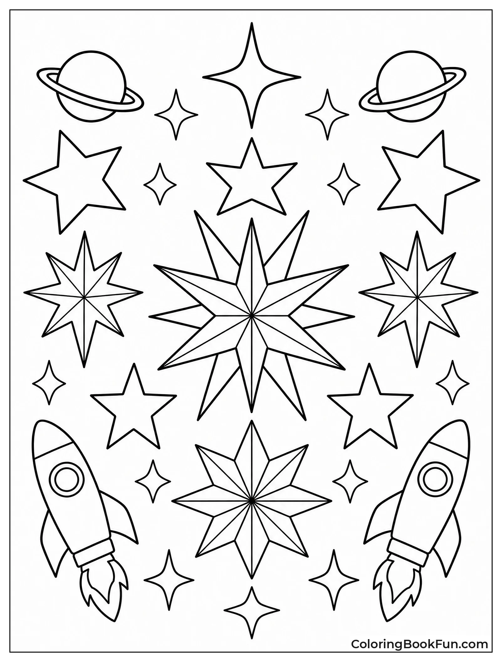 Geometric Stars in a Pattern
