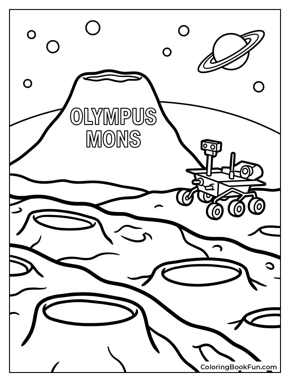 Rover Exploring the Red Mars Surface