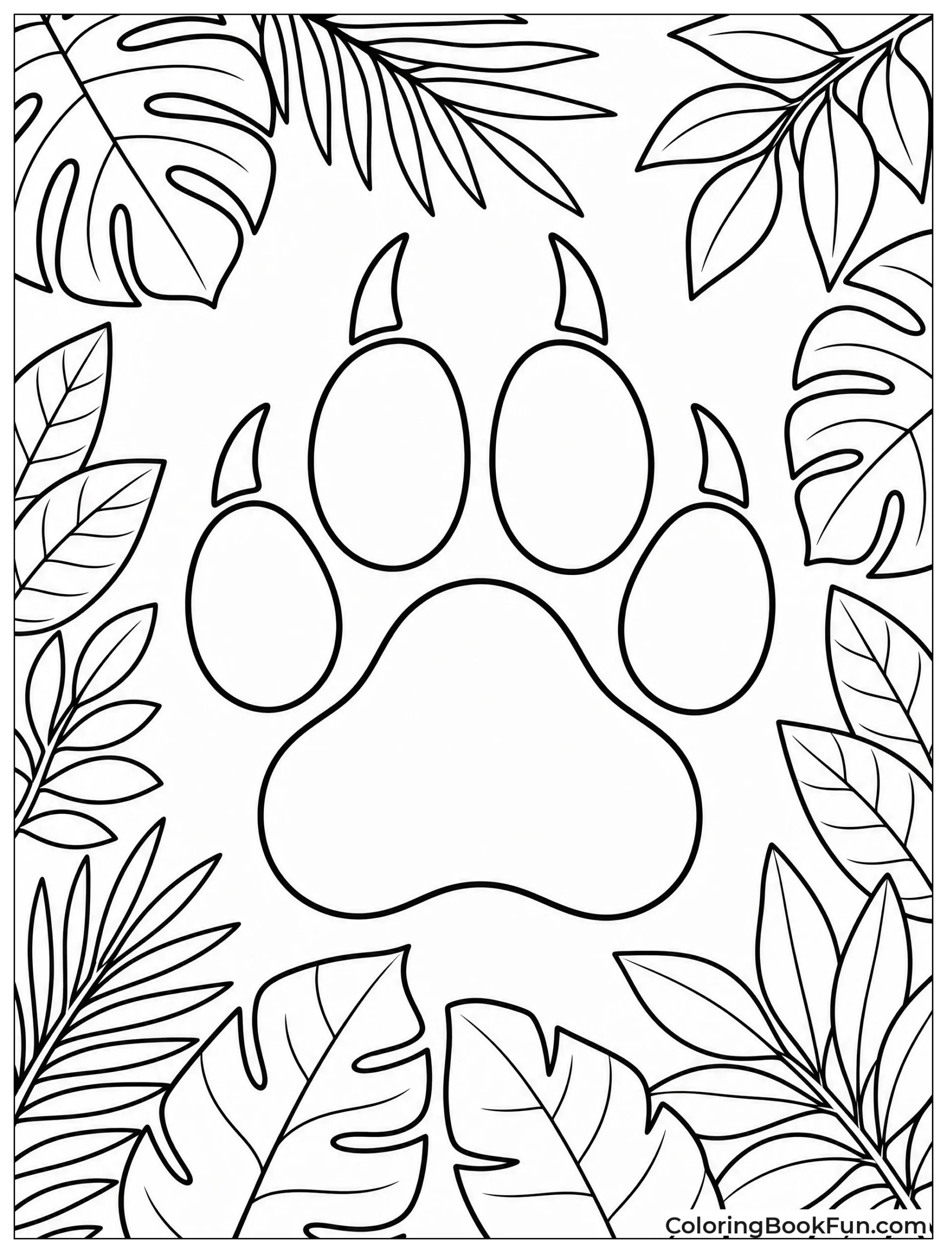 Large Panther Paw Print