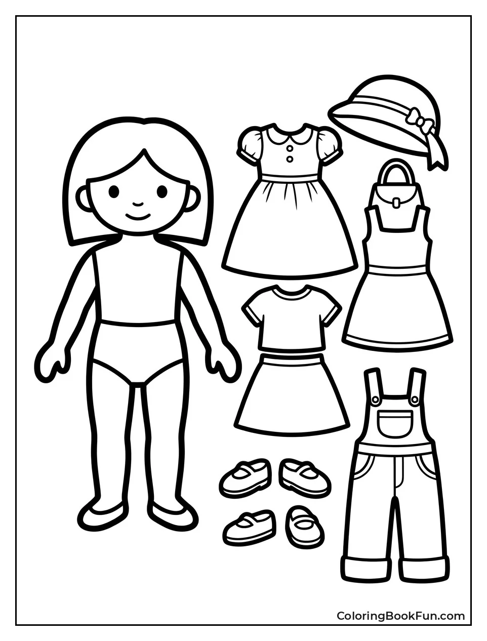 Paper Doll with Many Outfits