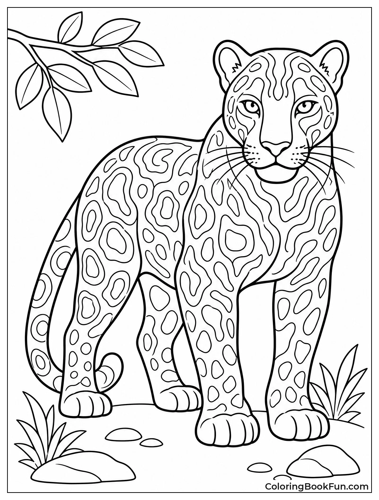 Panther with Decorative Fur Patterns
