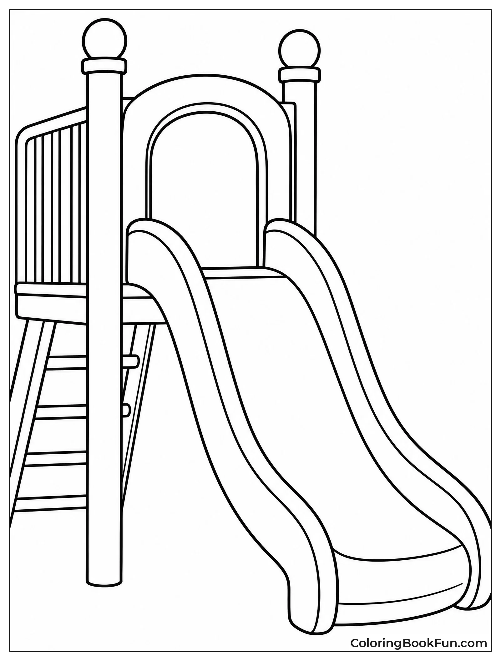 Curved Slide Close Up View