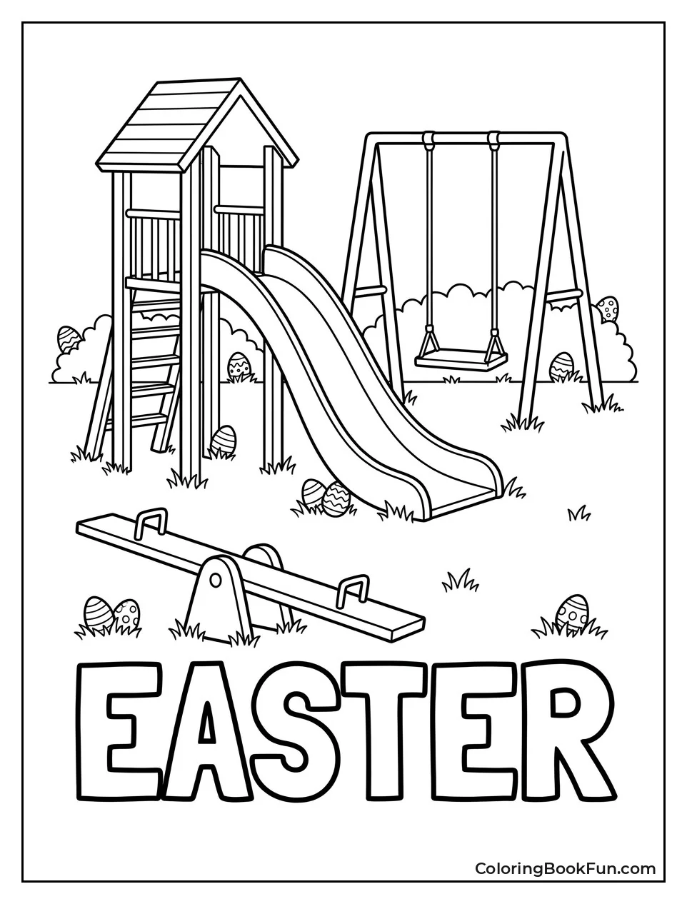 Kids Hunting Easter Eggs