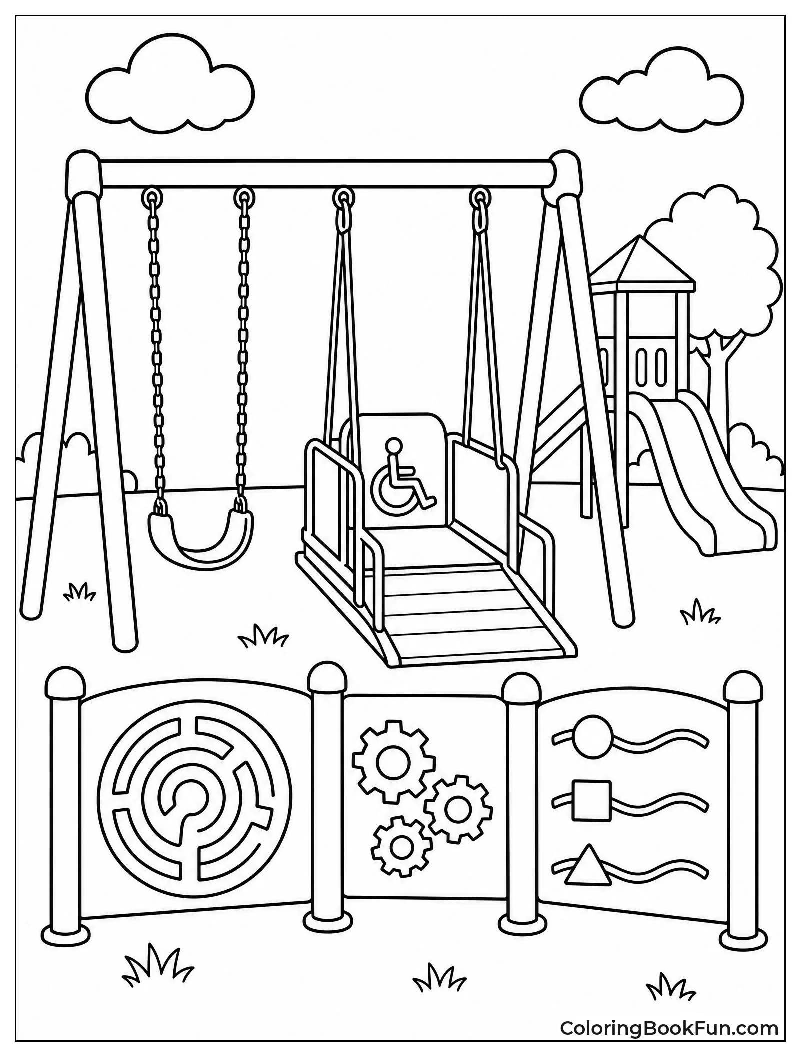 Wheelchair Swing at Playground