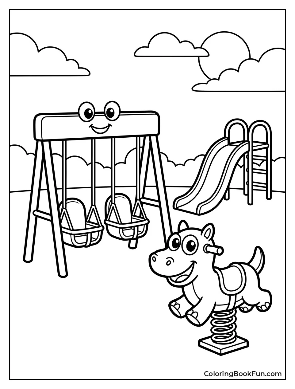 Smiling Swing and Spring Rider