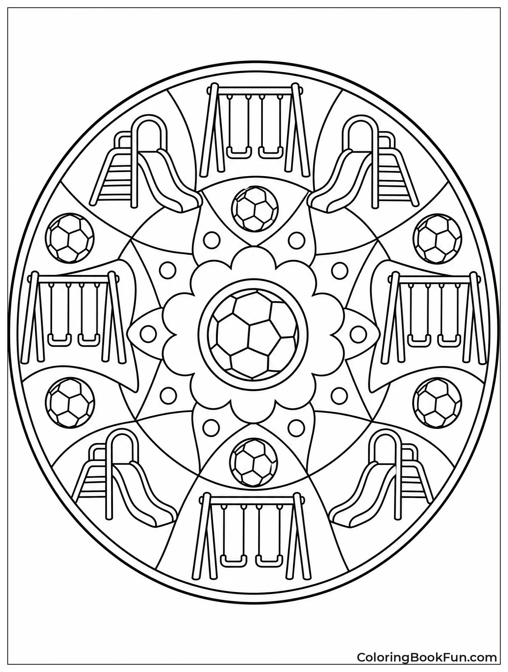 Mandala Made of Playground Items