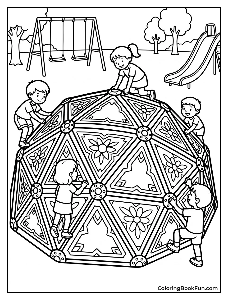Jungle Gym with Floral Patterns