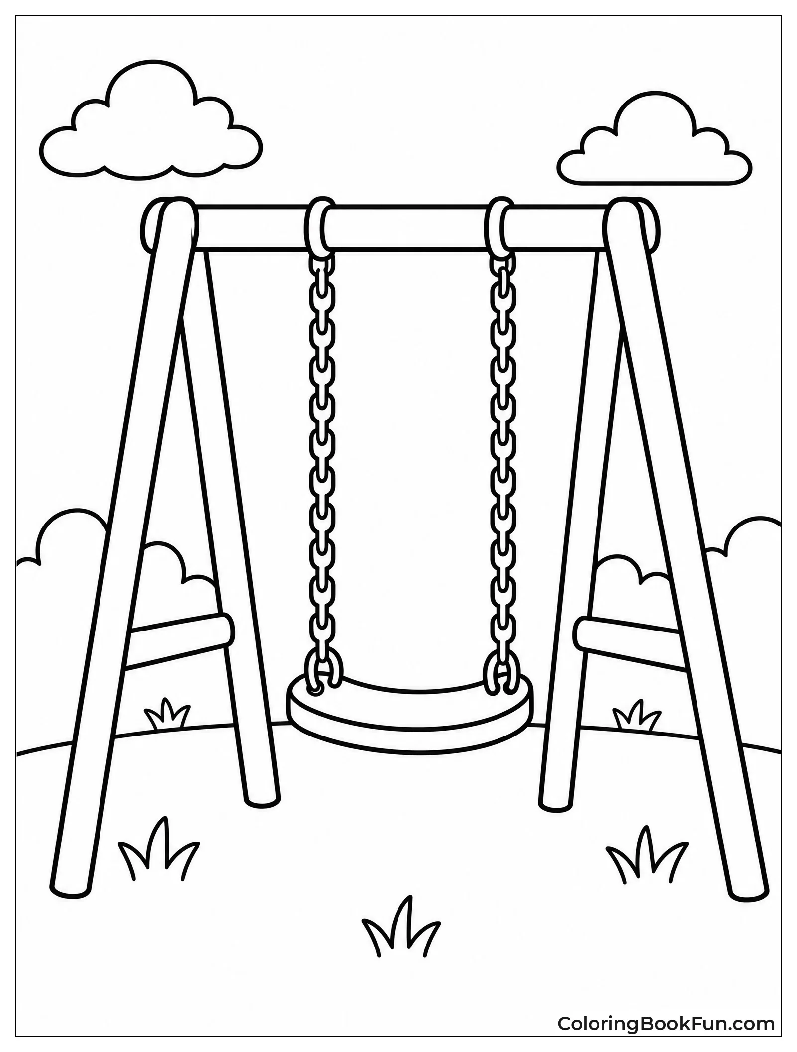 Simple Swing Hanging from Frame