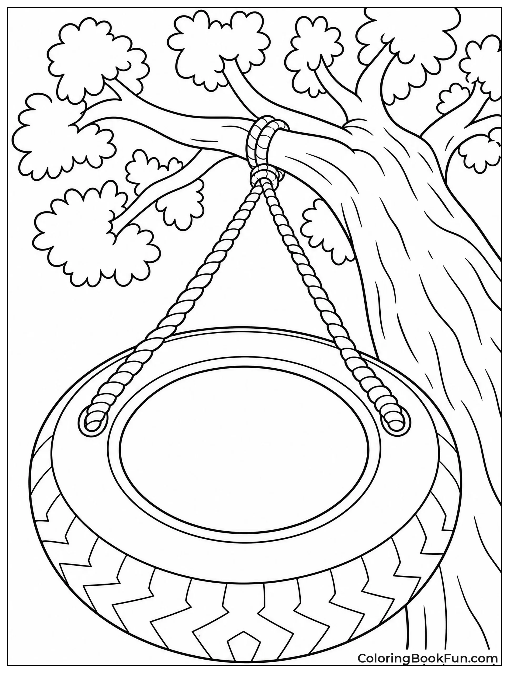 Looking Up at Tire Swing